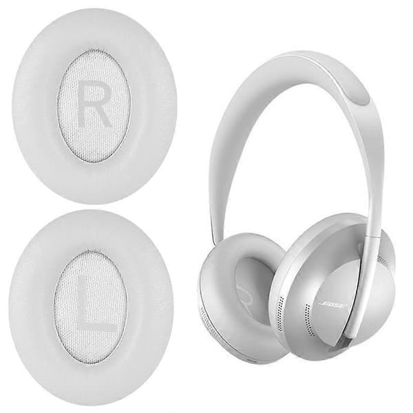 1 Par Erstatning Protein Leather Øreputer Øreputer for Bose 700/NC700 Bluetooth Hodetelefoner [Db] White