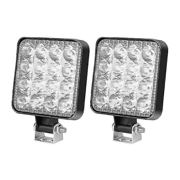 Arbejdslys 48w Led Forlygte Flood Spot Lampe Vandtæt Til Off-road Lastbil Båd [db] White