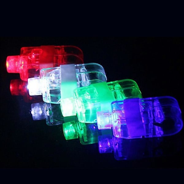 10 stk. LED-fingerlamper for barn, lysende festartikler, dans, jul, Halloween, dekorleke JIKAIX [db] Blue