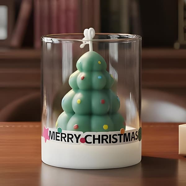 Duftende julelys - Sæsonbestemte juleduftlys til vinterstemning, festlige aromaterapi-dekorationslys til familiesammenkomster[DB] Christmas Tree