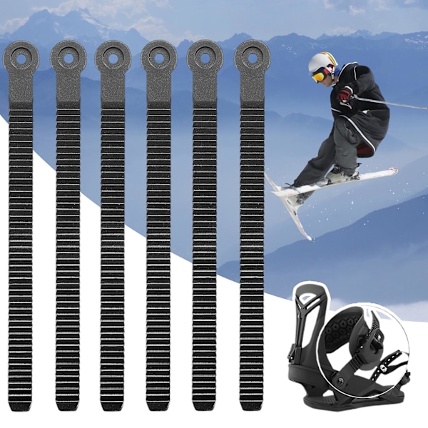 Snowboard Ankelsløjfe Rem Binding Udskiftning Robust Universal Enkel Installation Ankelsløjfe Snowboard Binding Dele [DB] 6pcs