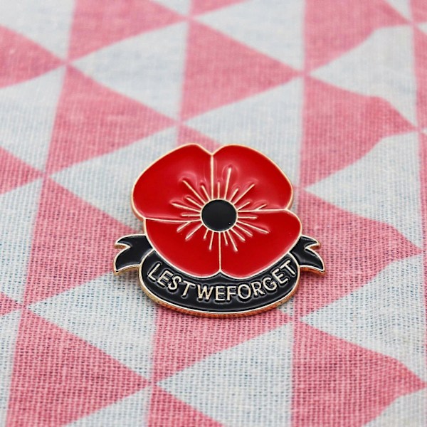 Huskelsesdag 4 stk. Røde Valmueblomst Lapel Nål Badge Broche Lest We Forget Veteraner Mindedag Huskelsesdag Søndag Unisex {db}