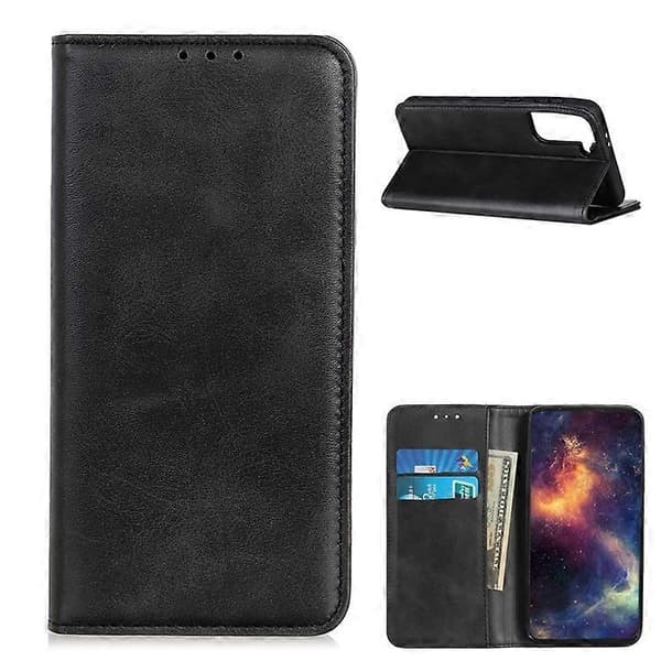 Auto-absorberende Split Læder Cover Kompatibel Til Samsung Galaxy S21 5G [DB] Black