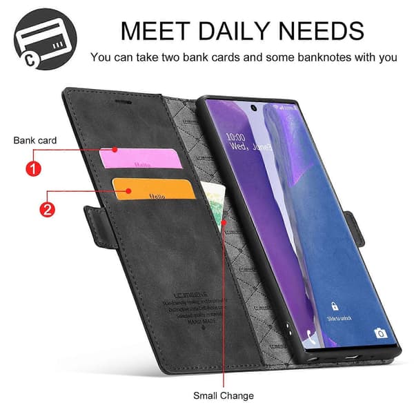 Lærveske for Samsung Galaxy Note20 Ultra [DB] Black