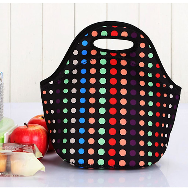 Neopren Lunsjpose Isolerende Matboks for Kvinner Voksne Barn [DB] Multicolor