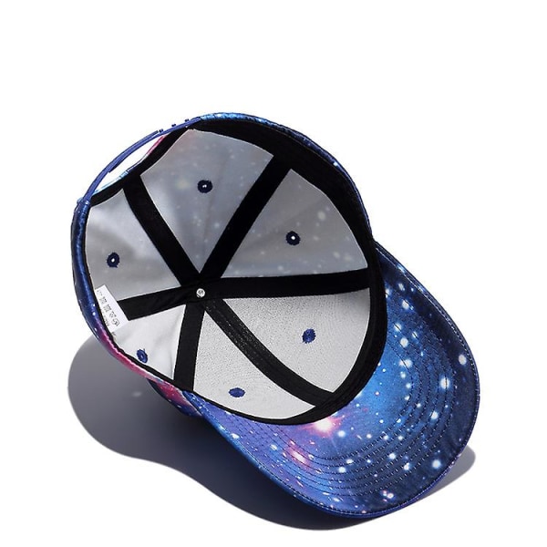 Blå stjärnhimmel Snapback-hatt Sommarsolhatt Casual Hiphop- cap för man [dB}