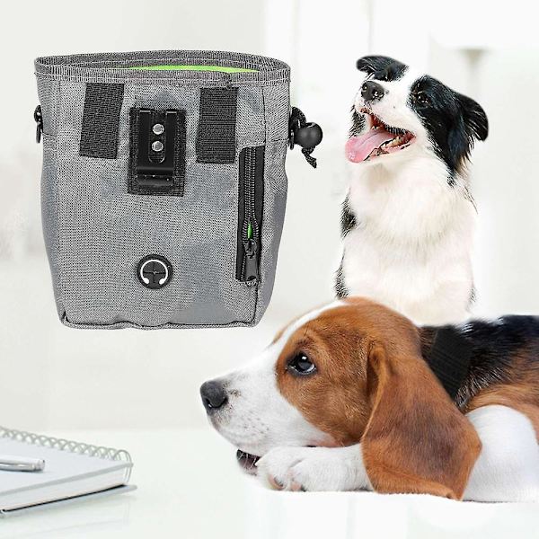 2-pakks Hundegodbitpose, Hundetreningsgodbitpose med midje- og skulderstropp, 3 måter å bruke, lett {db}