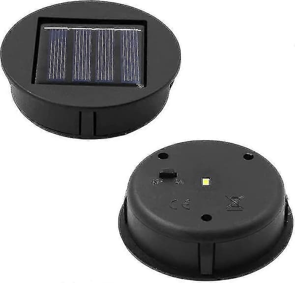 2 stk. solcellepanel lanterne erstatningsdæksel, erstatnings solcelle LED-lys til hængende lanterner, have (8 cm) Happy H [DB]