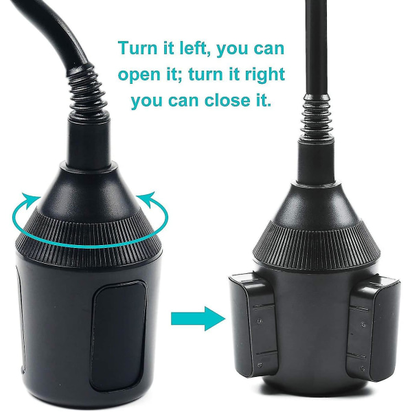Universal autoteline 8,4 cm:n joustavalla kaulalla, säädettävä kiinnitysteline automukipidikkeeseen, älypuhelimelle ja puhelimelle