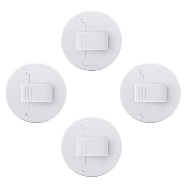 4st Duschdraperiklämmor Självhäftande Draperiviktsklämma Draperiväggklämmor [DB] White 5X5cm