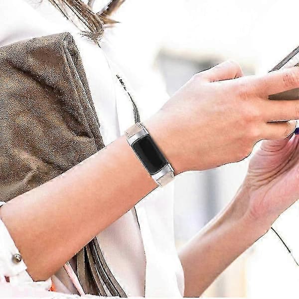 Fitbit Charge 6/5 Erstatning Justerbart Ekte Lærreim [DB] Apricot Fitbit Charge 6