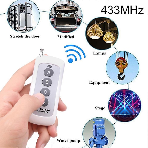 4 Painiketta 433MHz 1000m Pitkän Kantaman Langaton Kaukosäädin Kytkimen Ohjain DB