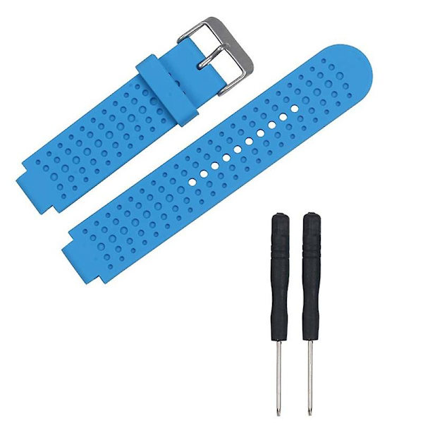 Justerbart armband i silikon för Forerunner 25 med skruvmejsel{ DB} Blue