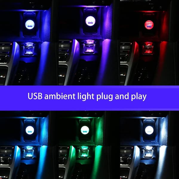 LED ambient bilbelysning, USB-grensesnitt - Bilinteriør ambient belysning (DB)