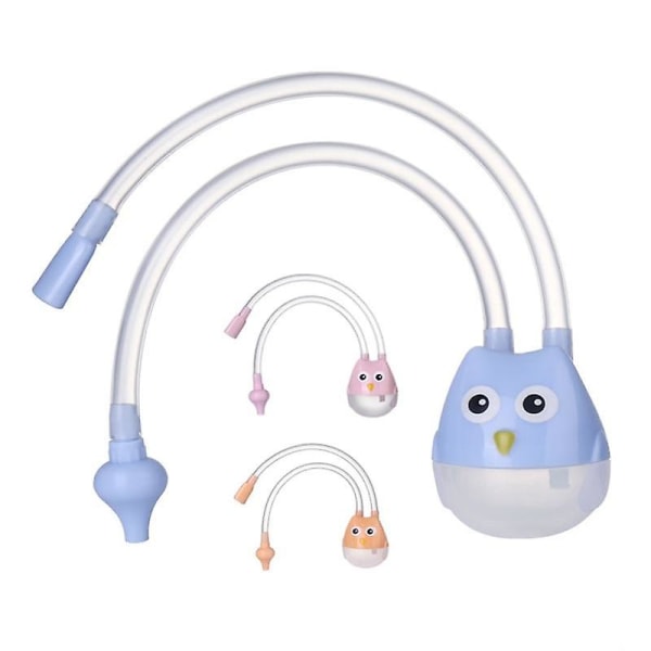 Baby Nasal Nese Cleaner Suger Suge Tool Protection Baby Munn Blå Ugle