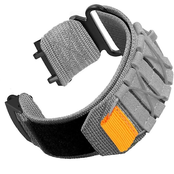 För Huami Amazfit T-Rex 3 Nylon Klockarmband Loop Fäste Handledsrem med Anslutning - [db] Multicolor Grey