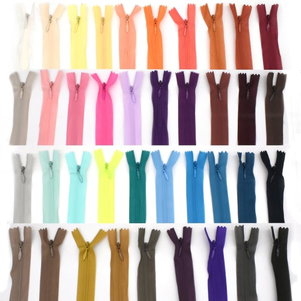 39 farger nylonspiral glidelåser for gjør-det-selv-vesker og klær