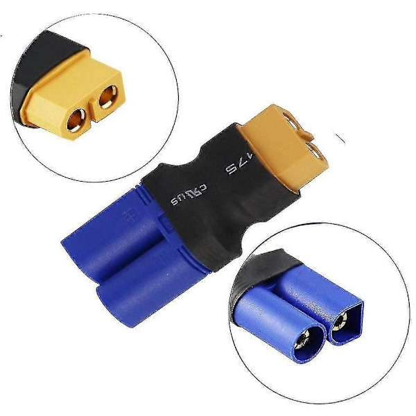 4 stk. Hunn Xt60 til Hann Ec5 Adapter, Hann Ec5 til Hunn Xt60 Koblingsadapter Uten Ledninger Rc Lipo Batterikontakter-CE db