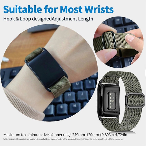 Til whoop 4.0 fitness tracker elastisk polyester armbåndsrem i ét stykke grå [DB] Multicolor Grey