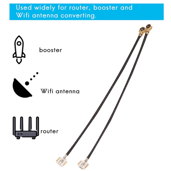 2pcs 5cm Length Ipex-4 Ufl Female To Ipex-1 Connector Cable Antenna For Ax200/ax210 Bcm94360hmb