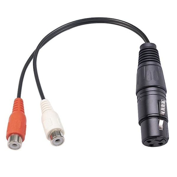 XLR til Dobbelt RCA Kabel XLR til RCA Y Splitter Kabel 3 Pin XLR Hun til 2RCA Hun Forstærker Mixing db Photo Color