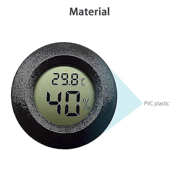 2-pack Hygrometer Termometer Digital LCD-skärm Utomhus Fuktighetsmätare För Inomhus/Utomhus Luftfuktare Avfuktare Växthus Källare Ba db