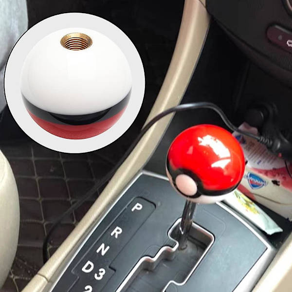 Top10 Racing Pikachu Pokeball Poke Ball Manuell Växelspaksknopp Universal Jdm 4 5 6 Växlar Rund [DB]