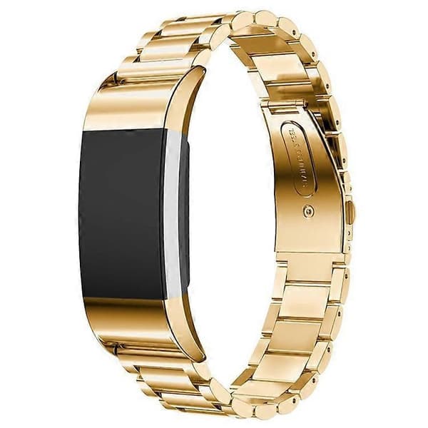 316L Rustfrit Stål Urrem Kompatibel Med Fitbit Charge 2 [DB] Gold