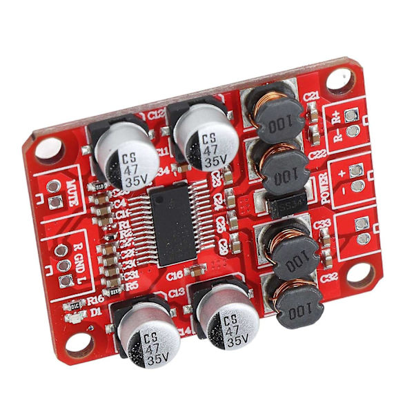 1 stk. Effektforstærkerkort, Tpa3110 2x15w Høj Effekt Dual Channel Digital Stereo Modul Til Hjemme Audio Systemer, 30 X 39mm