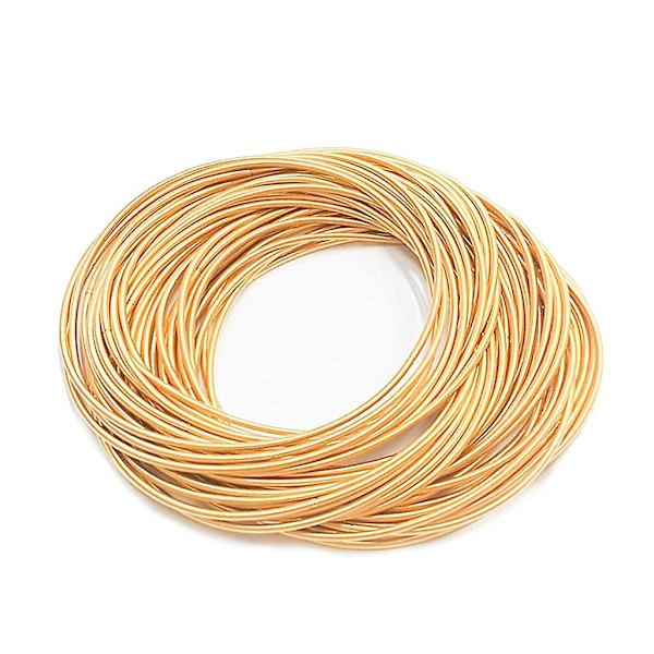 50 st Springarmband i kolstål Elastiskt Halksäkert Armband Hantverk [DB] Gold-color
