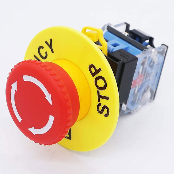 Ac 440v 10a Rød Sopp Nødstopp Trykknappbryter 22mm Ingen Nc Trykknappbryter La38-11zs