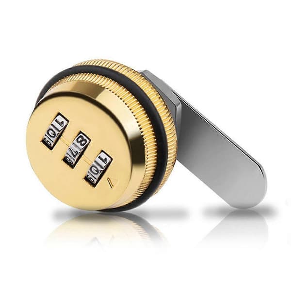 Kombinations Cam Lås Sikkerhedsskab Skuffe Digital Kode Til Postkasse Nøglefri [DB] Gold