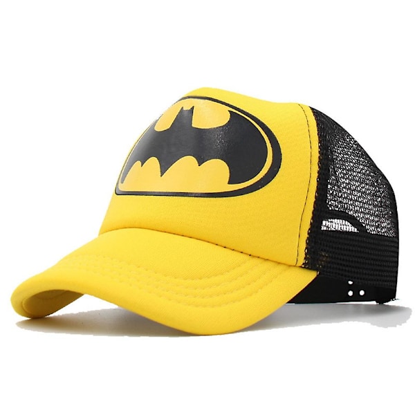 Lasten poikien tyttöjen Batman Mesh Baseball-lippis Kesä hengittävä Snapback-lippikset Säädettävä urheilu aurinkolippalakki (FW) Yellow