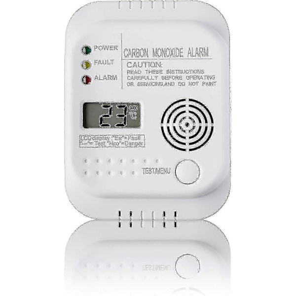 Koldioxiddetektor, Batteridriven, Gasdetektor Med Display Och Temperaturmätare - Utmärkt db