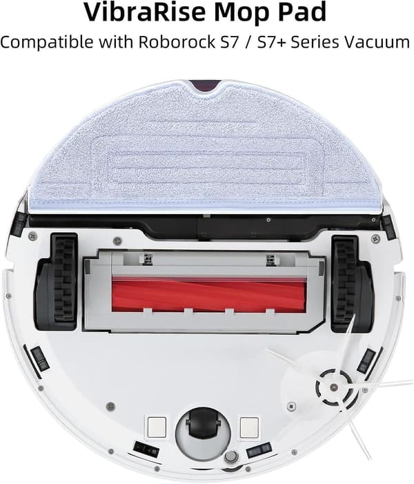 6-pack moppkuddar för Roborock robotdammsugare (blågrå) Db