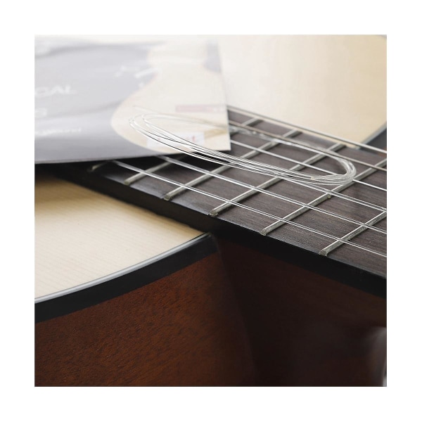 100 stk klassisk guitar 1 strenge sæt plating super let klassisk guitar klare nylon strenge, sort