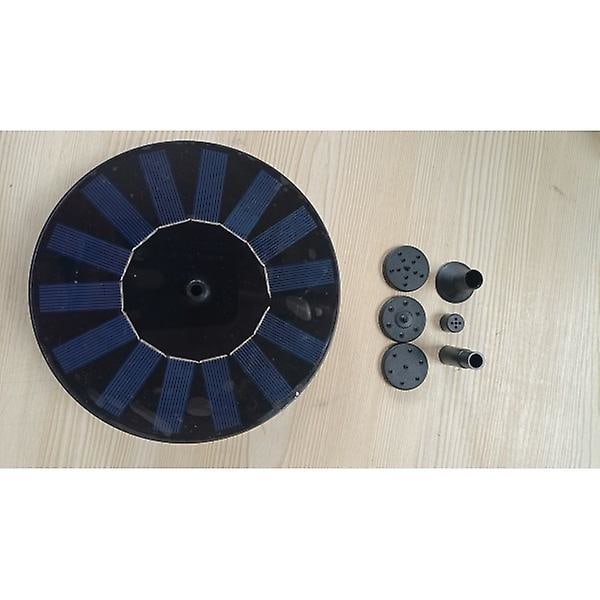 Solcelled vandfontæne 16 cm Sort [db]