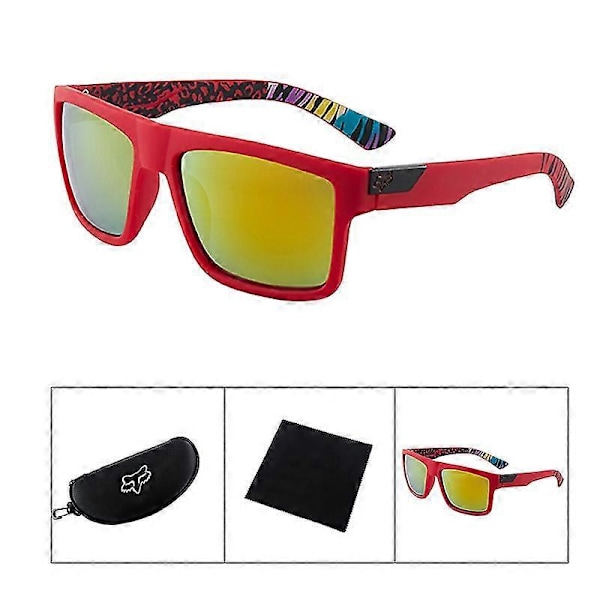 Fox Solglasögon Män Märkesdesigner Kvinnor Körglasögon Vintage Retro Solglasögon Fyrkantiga Glasögon Uv400 Gafas(65% rabatt)_EP28 [DB] T8