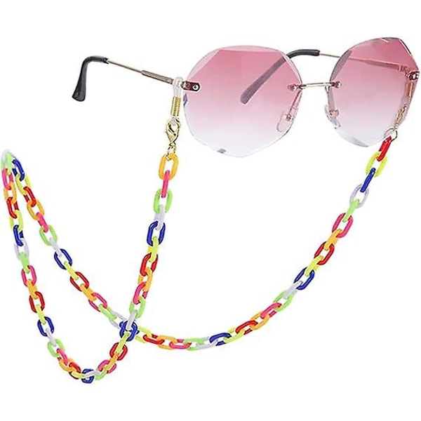Glasögon Kedja Remhållare Sladd Akryl Solglasögon Halsbandshållare Glasögonhållare Snor för Kvinnor Flickor Män