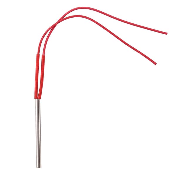 5 stk Elektriske Elementer 220V 6mm Rørdiameter Rustfritt Stål Rørformede Varmeelementer Effekt 120W {Db} Silver  Red