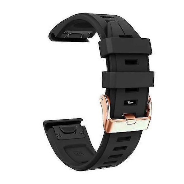 Erstatningsreim for Garmin Fenix 5s Plus 6s Pro, Silikon 20mm Smartklokke Armbånd fi {DB} Black