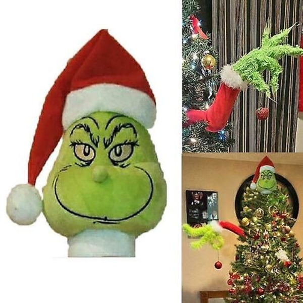 Grinch Joulukoristeet Karvainen Vihreä Grinch Käsi Koristepidike Puusetti [DB] Hand 1 Pc