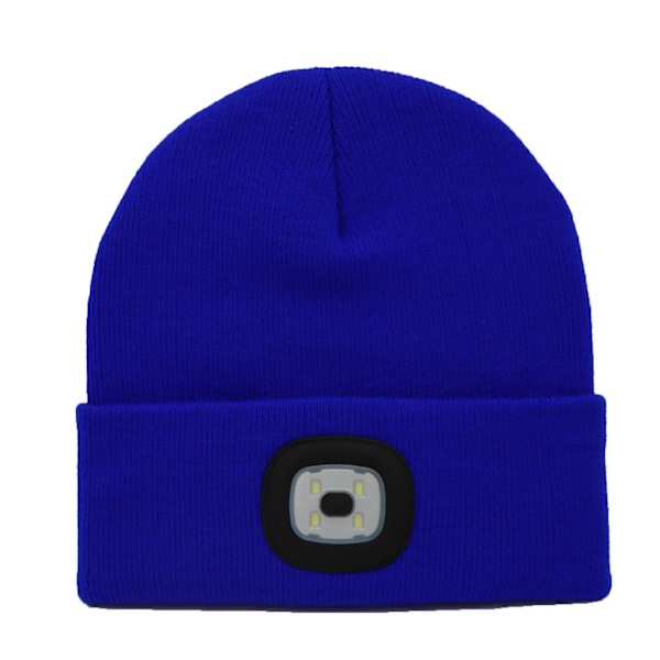 Håndfri LED Beanie, USB Opladbar, Oplyst Varmt Strikket Beanie Unisex [DB] Black