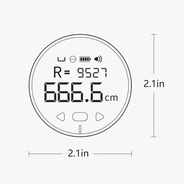 Digital Målebånd Smart Digitalt Målebånd Med LCD-Skærm Digital Lineal Type-C Genopladelig Længdemålingsværktøjer [Db] Black