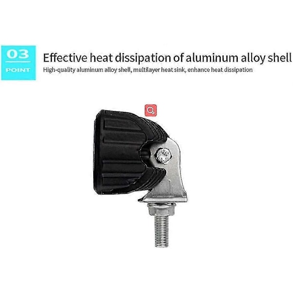 2 X 12v 24v LED arbeidslys 16 LED 48w arbeidslys, IP67 vanntett dybde offroad arbeidslys for bil motorsykkel traktor lastebiler ATV SUV (48w) db