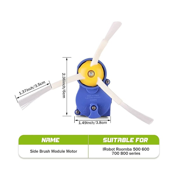 Side Brush Motor Module for iRobot Roomba 500 600 700 800 900 I3 Serie Robot Vacuum Cleaner Replacement Motor Module  [dB} Blue