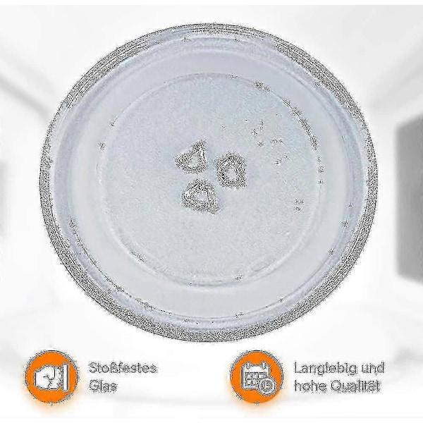 24,5 cm Universal Mikrobølgeovn Drejetallerken Glasplade Med 3 Fiksturer - ZZY [DB]
