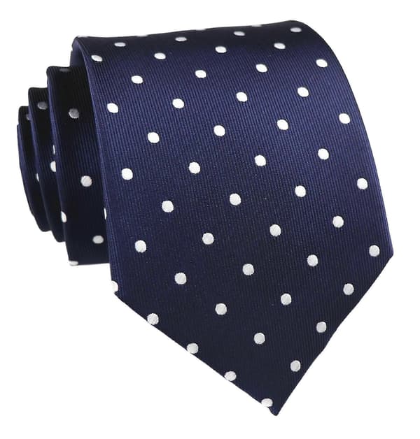 Polkaprikket Jacquard Slips - Klassisk Selvbinderdesign til Bryllupper/Forretning [DB]