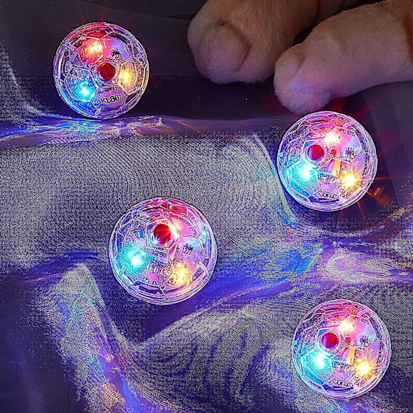 Spökjakt Kattboll Lyser Upp Led Rörelse Glödande Interaktiv Boll Husdjursleksaker Löpning Träning Boll För Husdjur Aktivitet db 6 Pcs