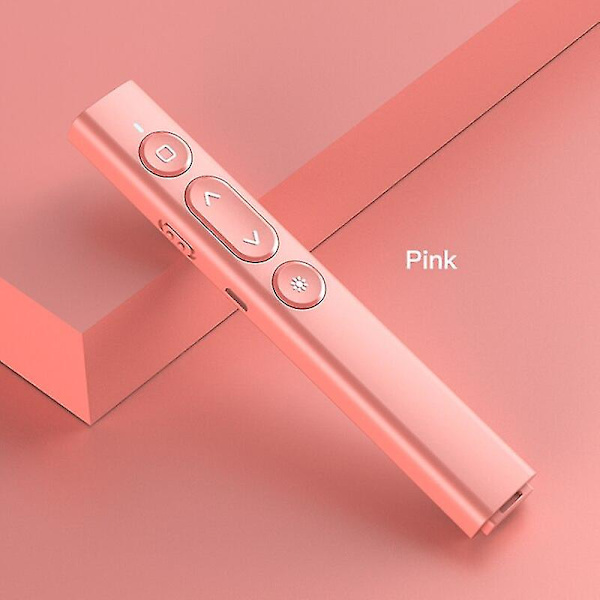 Trådlös presentatör Multimedia Fjärrkontroll Presentation&media Läge Presentatör Fjärrkontroll Med Rött Ljus [DB] pink